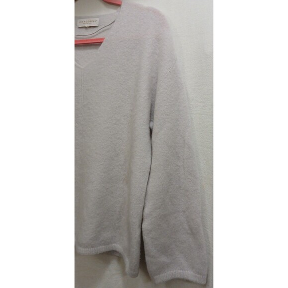 Bianco & Blu V-Neck Lavender Sweater Knit Wool Blend Soft Casual Italy Note - Picture 4 of 7